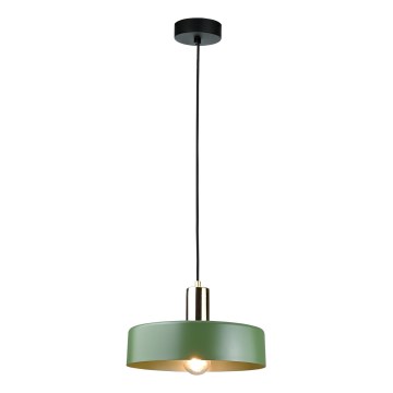 Żyrandol na lince HAKI 1xE27/60W/230V zielony/czarny/chrom błyszczący