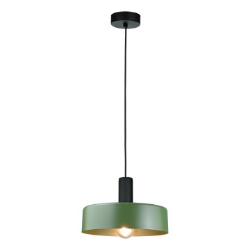 Żyrandol na lince HAKI 1xE27/60W/230V zielony/czarny