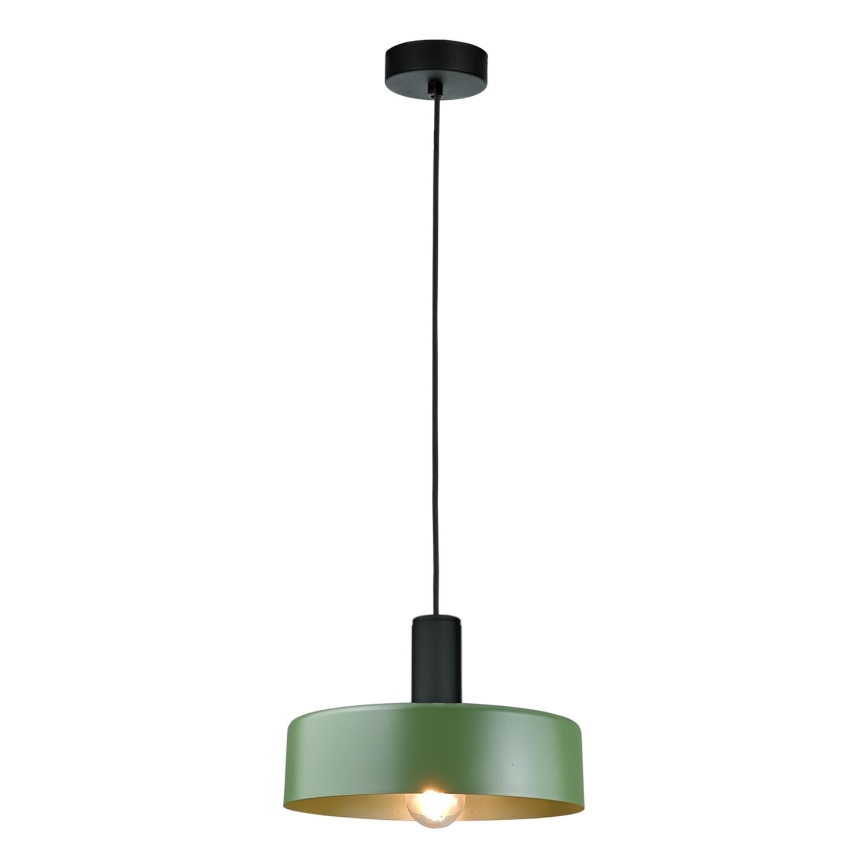 Żyrandol na lince HAKI 1xE27/60W/230V zielony/czarny