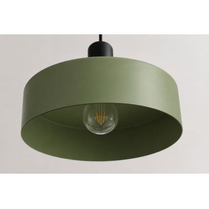 Żyrandol na lince HAKI 1xE27/60W/230V zielony/czarny