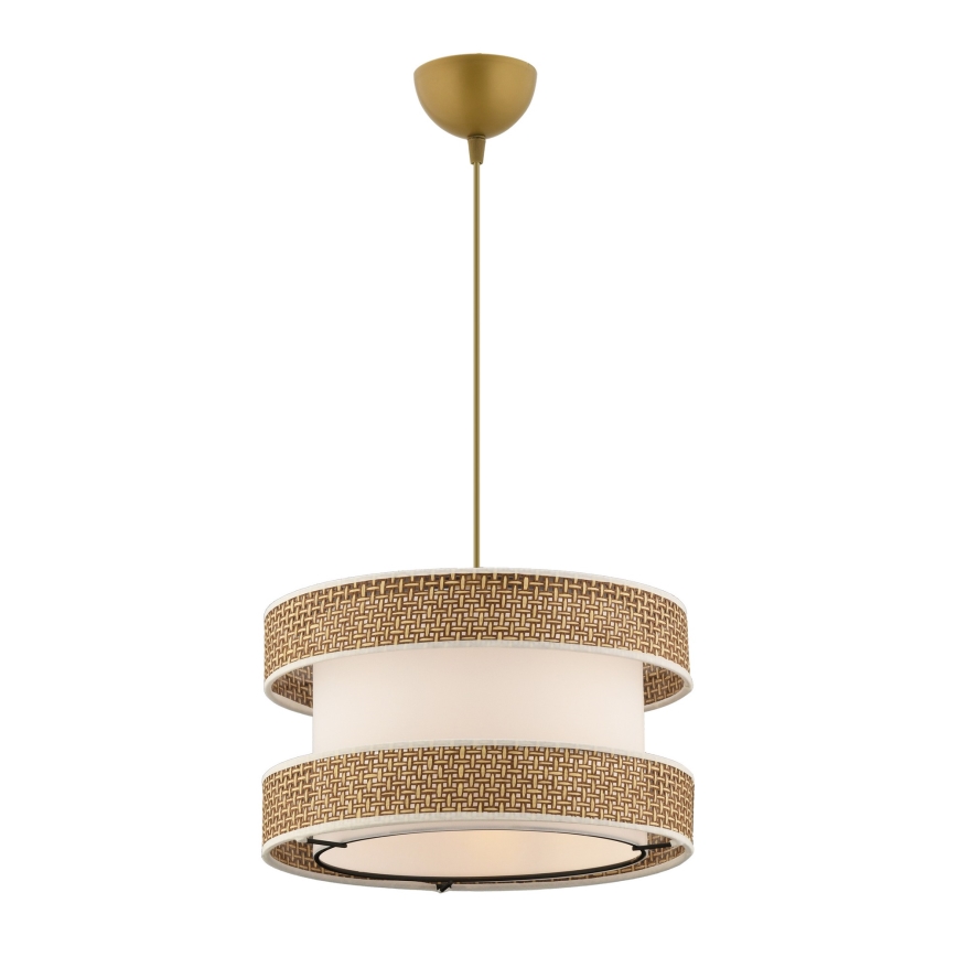 Žyrandol na lince HALO 1xE27/60W/230V kremowy/beżowy