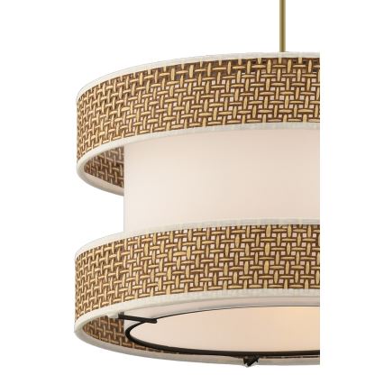 Žyrandol na lince HALO 1xE27/60W/230V kremowy/beżowy