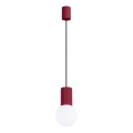 Żyrandol na lince HALO 1xG9/8W/230V śr. 12 cm czerwony