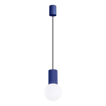 Żyrandol na lince HALO 1xG9/8W/230V śr. 12 cm niebieski