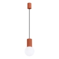 Żyrandol na lince HALO 1xG9/8W/230V śr. 12 cm pomarańczowy