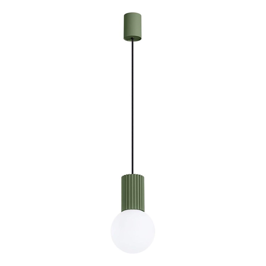 Żyrandol na lince HALO 1xG9/8W/230V śr. 12 cm zielony