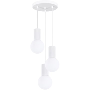 Żyrandol na lince HALO 3xG9/8W/230V śr. 25 cm biały