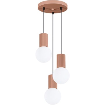 Żyrandol na lince HALO 3xG9/8W/230V śr. 25 cm brązowy