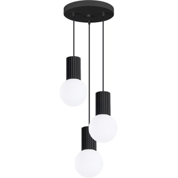 Żyrandol na lince HALO 3xG9/8W/230V śr. 25 cm czarny