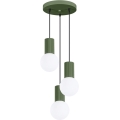 Żyrandol na lince HALO 3xG9/8W/230V śr. 25 cm zielony