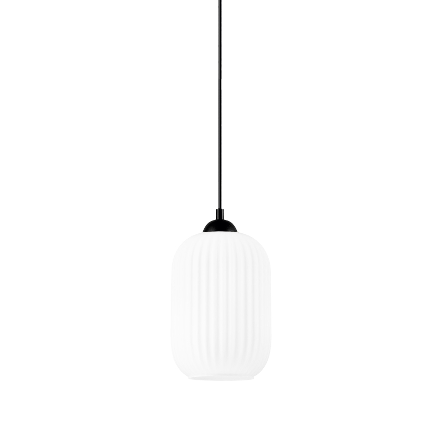Żyrandol na lince HARMA 1xE27/15W/230V śr. 14 cm biały/czarny