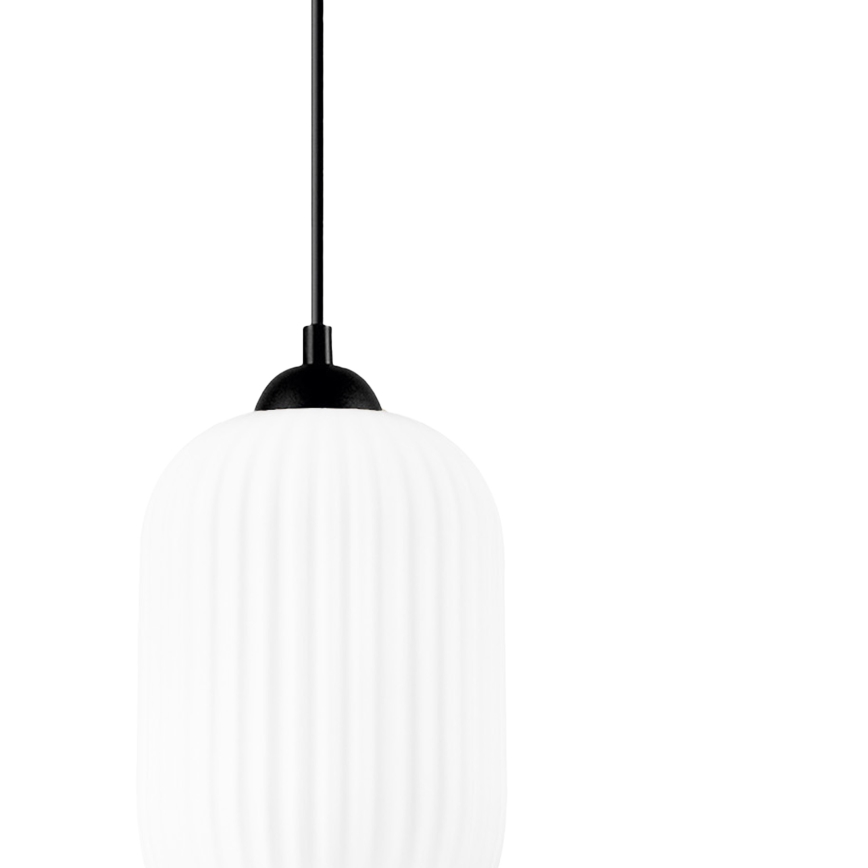 Żyrandol na lince HARMA 1xE27/15W/230V śr. 14 cm biały/czarny