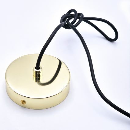 Żyrandol na lince HARMA 1xE27/15W/230V śr. 14 cm biały/złoty