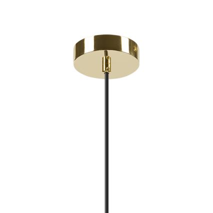 Żyrandol na lince HARMA 1xE27/15W/230V śr. 14 cm biały/złoty