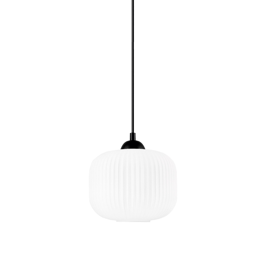 Żyrandol na lince HARMA 1xE27/15W/230V śr. 20 cm biały/czarny