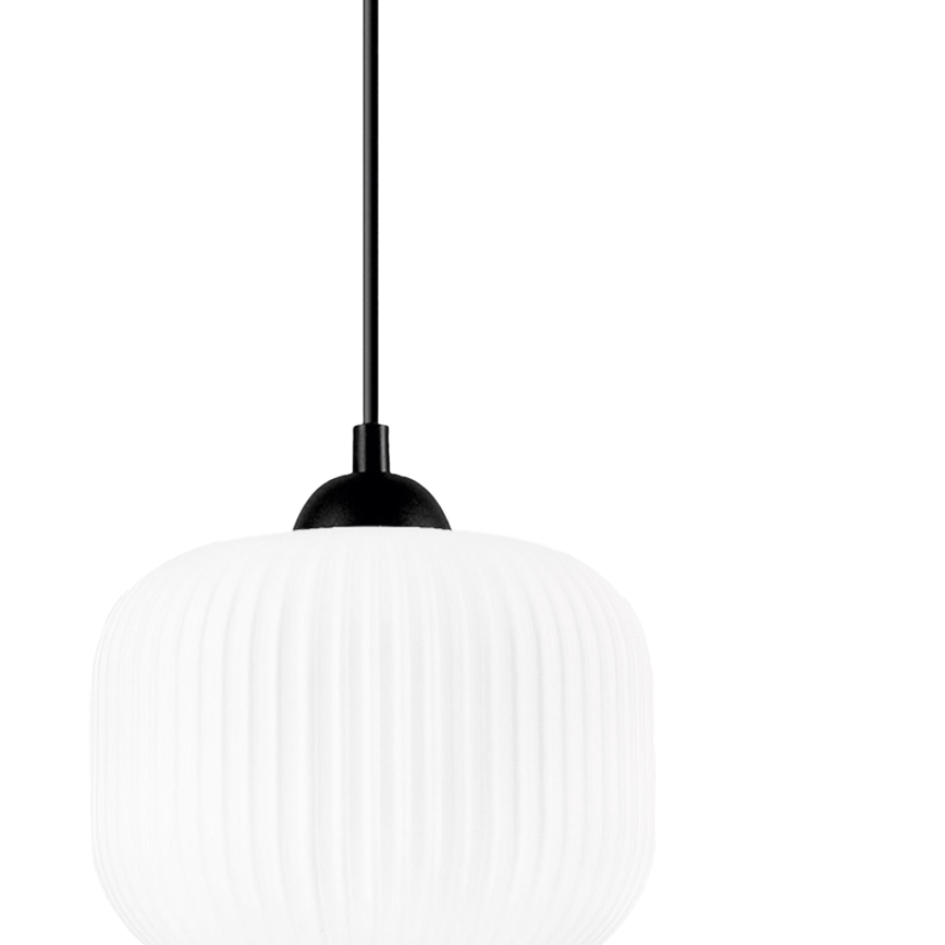 Żyrandol na lince HARMA 1xE27/15W/230V śr. 20 cm biały/czarny