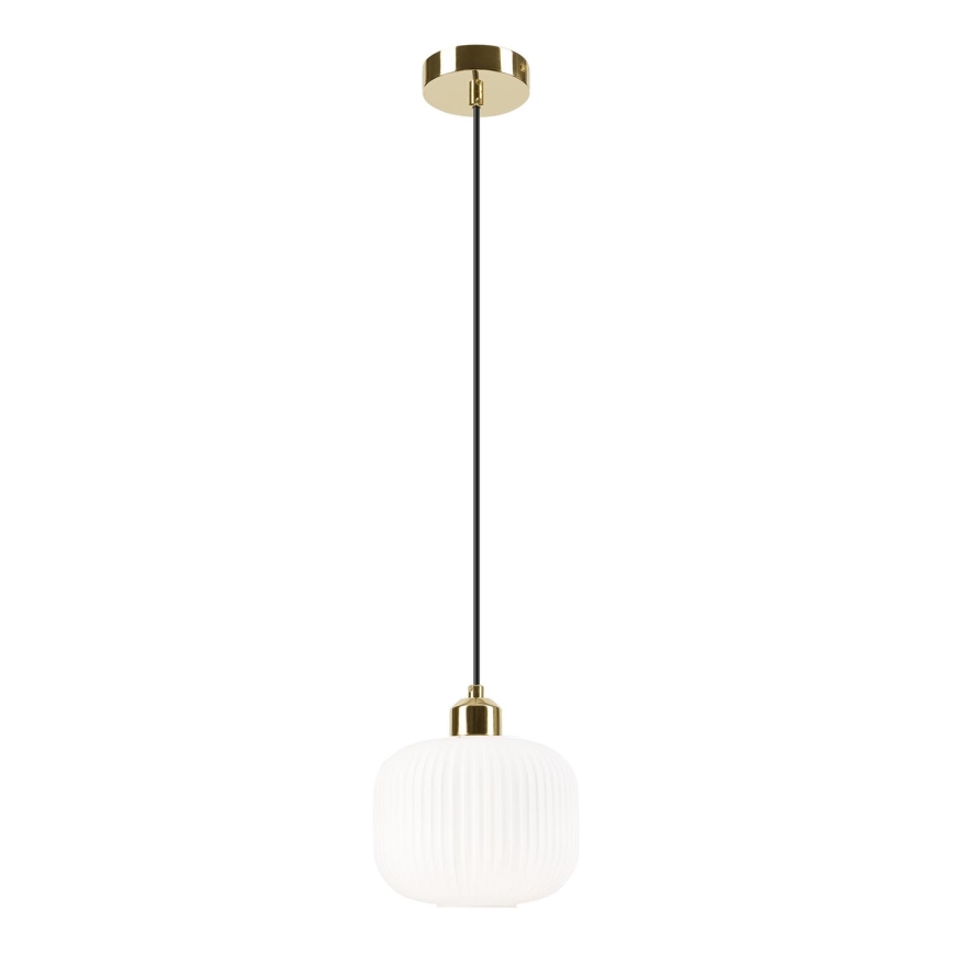 Żyrandol na lince HARMA 1xE27/15W/230V śr. 20 cm biały/złoty