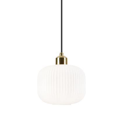 Żyrandol na lince HARMA 1xE27/15W/230V śr. 20 cm biały/złoty