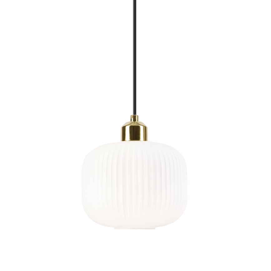 Żyrandol na lince HARMA 1xE27/15W/230V śr. 20 cm biały/złoty