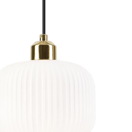 Żyrandol na lince HARMA 1xE27/15W/230V śr. 20 cm biały/złoty