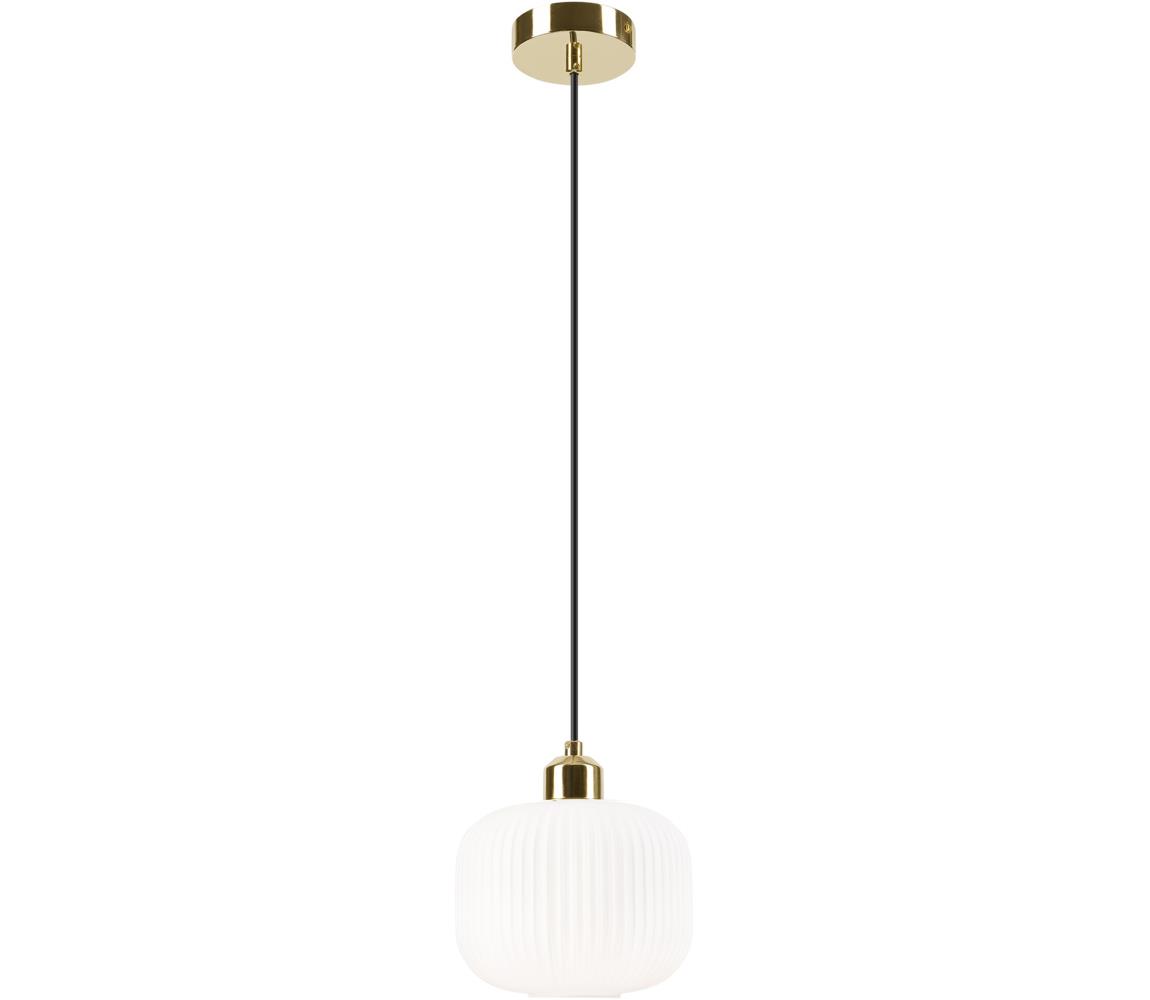 Żyrandol na lince HARMA 1xE27/15W/230V śr. 20 cm biały/złoty