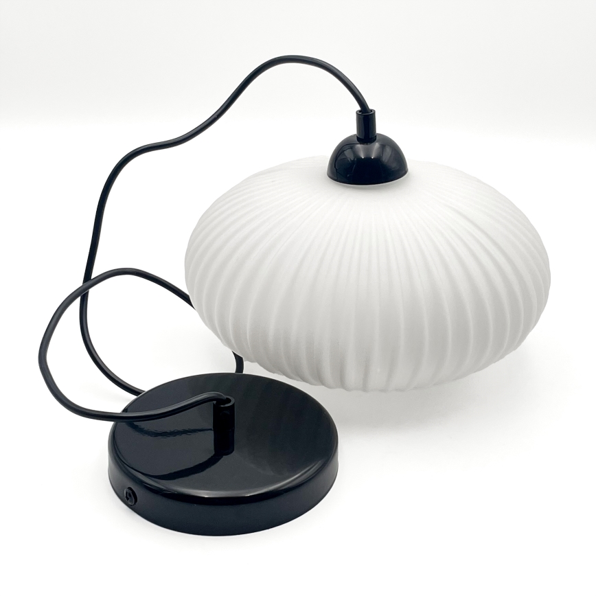 Żyrandol na lince HARMA 1xE27/15W/230V śr. 25 cm biały/czarny