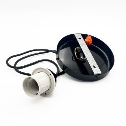 Żyrandol na lince HARMA 1xE27/15W/230V śr. 25 cm biały/czarny