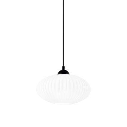 Żyrandol na lince HARMA 1xE27/15W/230V śr. 25 cm biały/czarny