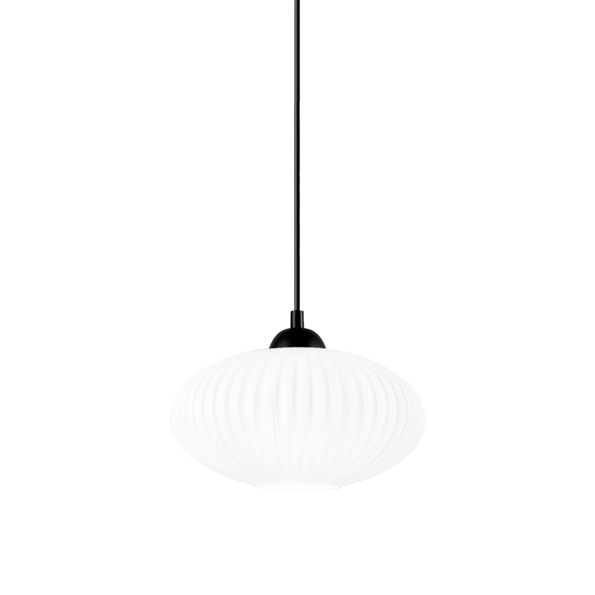 Żyrandol na lince HARMA 1xE27/15W/230V śr. 25 cm biały/czarny