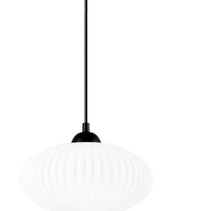 Żyrandol na lince HARMA 1xE27/15W/230V śr. 25 cm biały/czarny