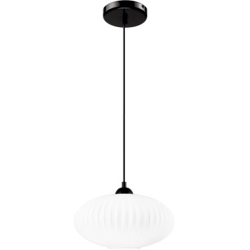 Żyrandol na lince HARMA 1xE27/15W/230V śr. 30 cm biały/czarny