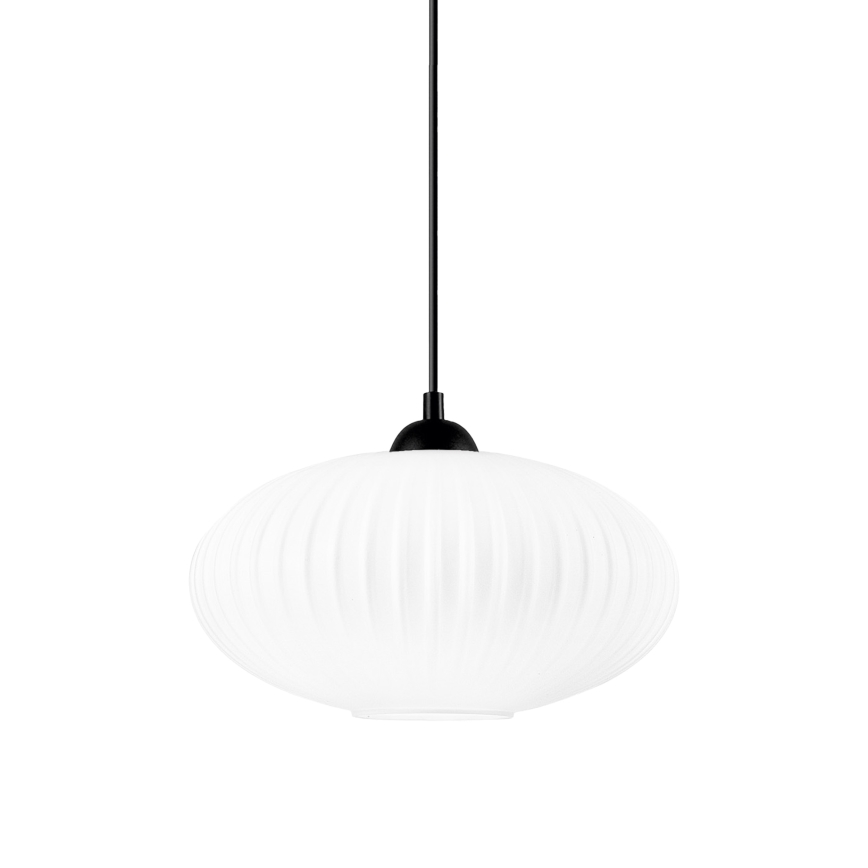 Żyrandol na lince HARMA 1xE27/15W/230V śr. 30 cm biały/czarny