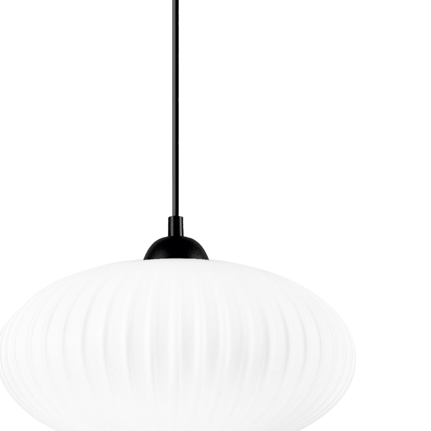 Żyrandol na lince HARMA 1xE27/15W/230V śr. 30 cm biały/czarny