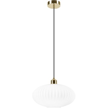 Żyrandol na lince HARMA 1xE27/15W/230V śr. 30 cm biały/złoty