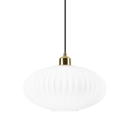 Żyrandol na lince HARMA 1xE27/15W/230V śr. 30 cm biały/złoty