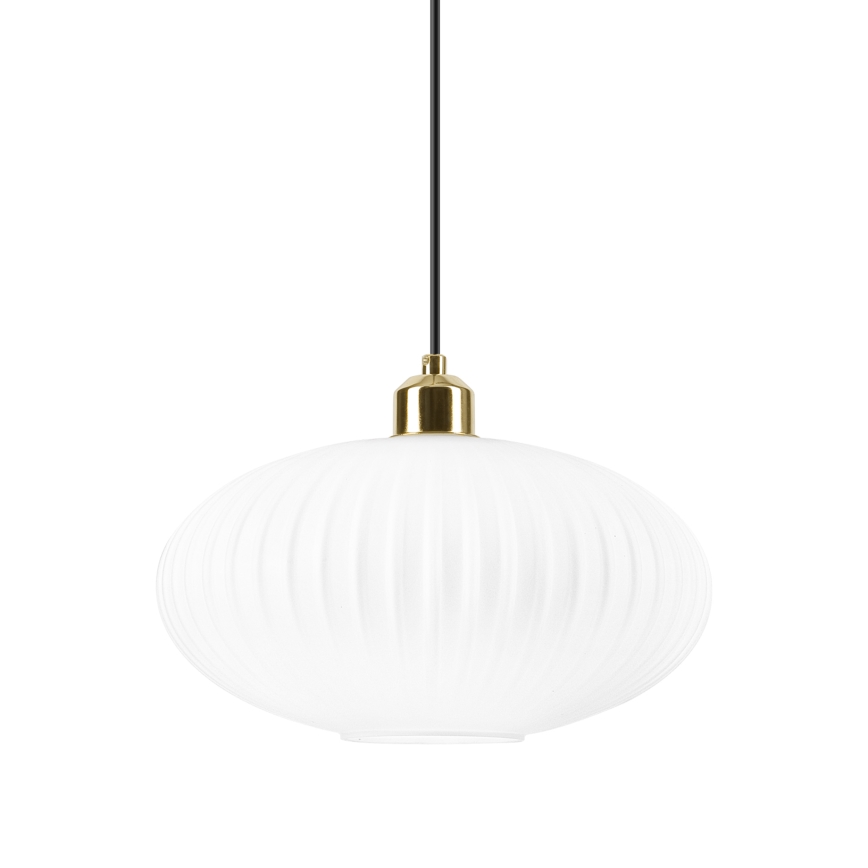 Żyrandol na lince HARMA 1xE27/15W/230V śr. 30 cm biały/złoty