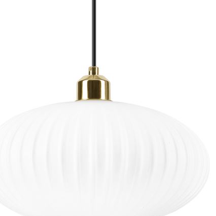 Żyrandol na lince HARMA 1xE27/15W/230V śr. 30 cm biały/złoty