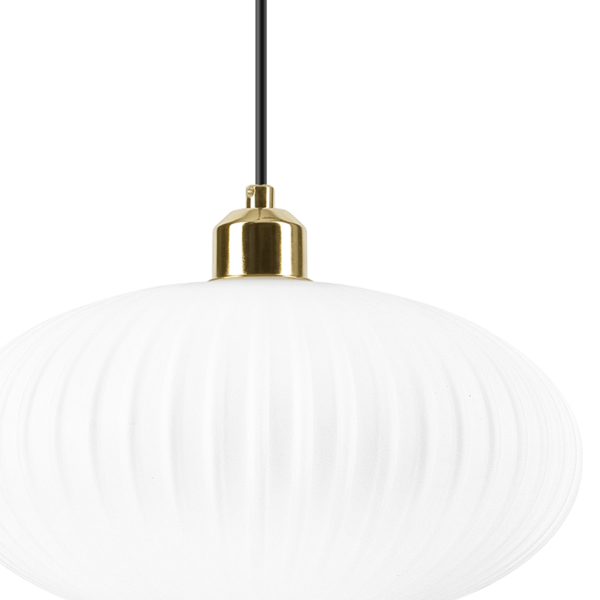 Żyrandol na lince HARMA 1xE27/15W/230V śr. 30 cm biały/złoty