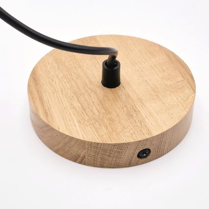 Żyrandol na lince HARMONY 1xE27/15W/230V śr. 14 cm biały/dąb