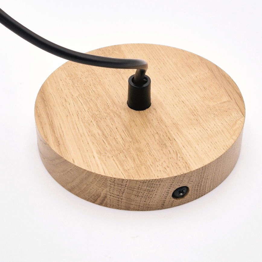 Żyrandol na lince HARMONY 1xE27/15W/230V śr. 14 cm biały/dąb