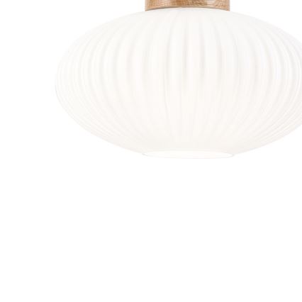 Żyrandol na lince HARMONY 1xE27/15W/230V śr. 25 cm biały/dąb