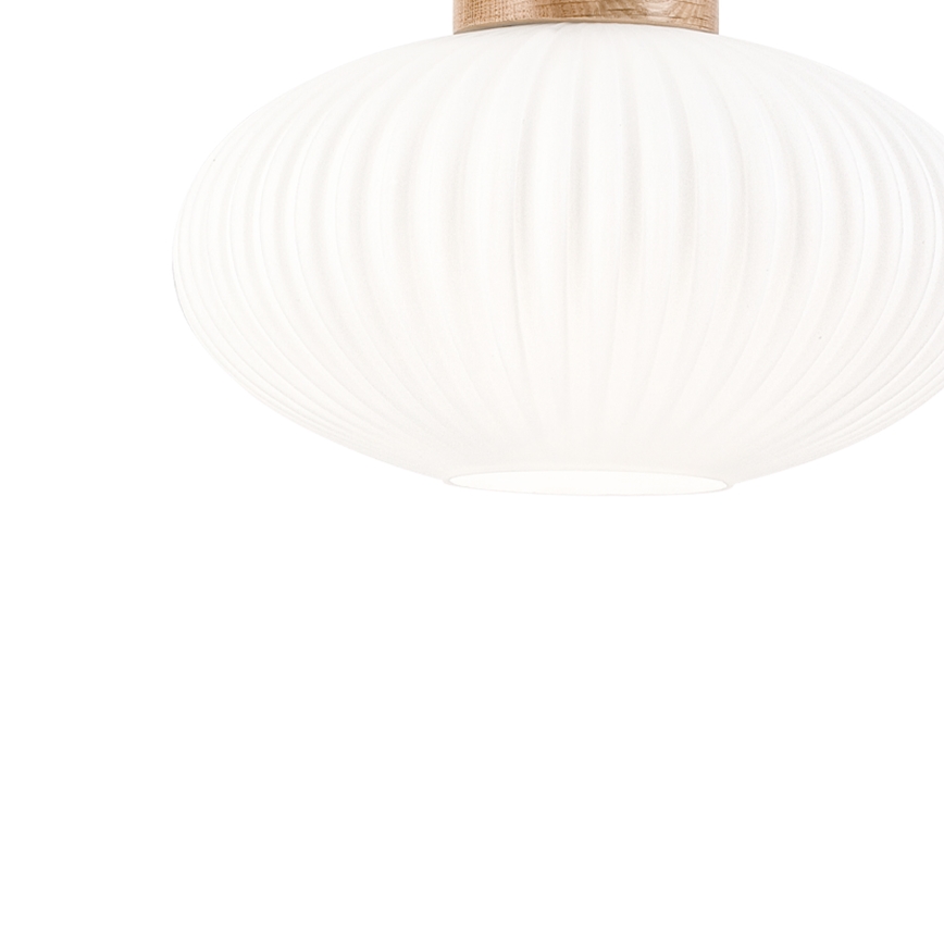 Żyrandol na lince HARMONY 1xE27/15W/230V śr. 25 cm biały/dąb