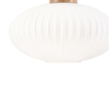 Żyrandol na lince HARMONY 1xE27/15W/230V śr. 30 cm biały/dąb