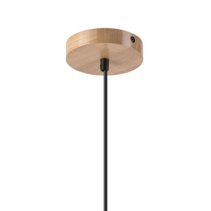 Żyrandol na lince HARMONY 1xE27/15W/230V śr. 30 cm biały/dąb