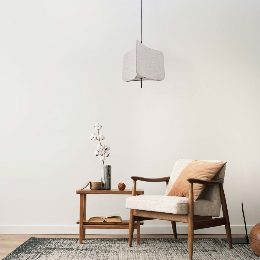 Żyrandol na lince HAVANA 1xE27/20W/230V śr. 50 cm beżowy
