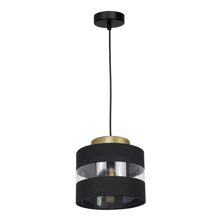 Żyrandol na lince HAVARD 1xE27/60W/230V czarny/mosiądz