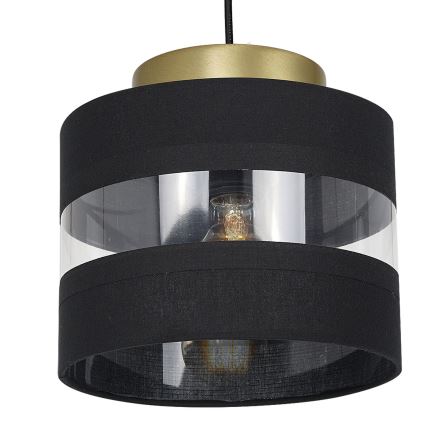 Żyrandol na lince HAVARD 1xE27/60W/230V czarny/mosiądz