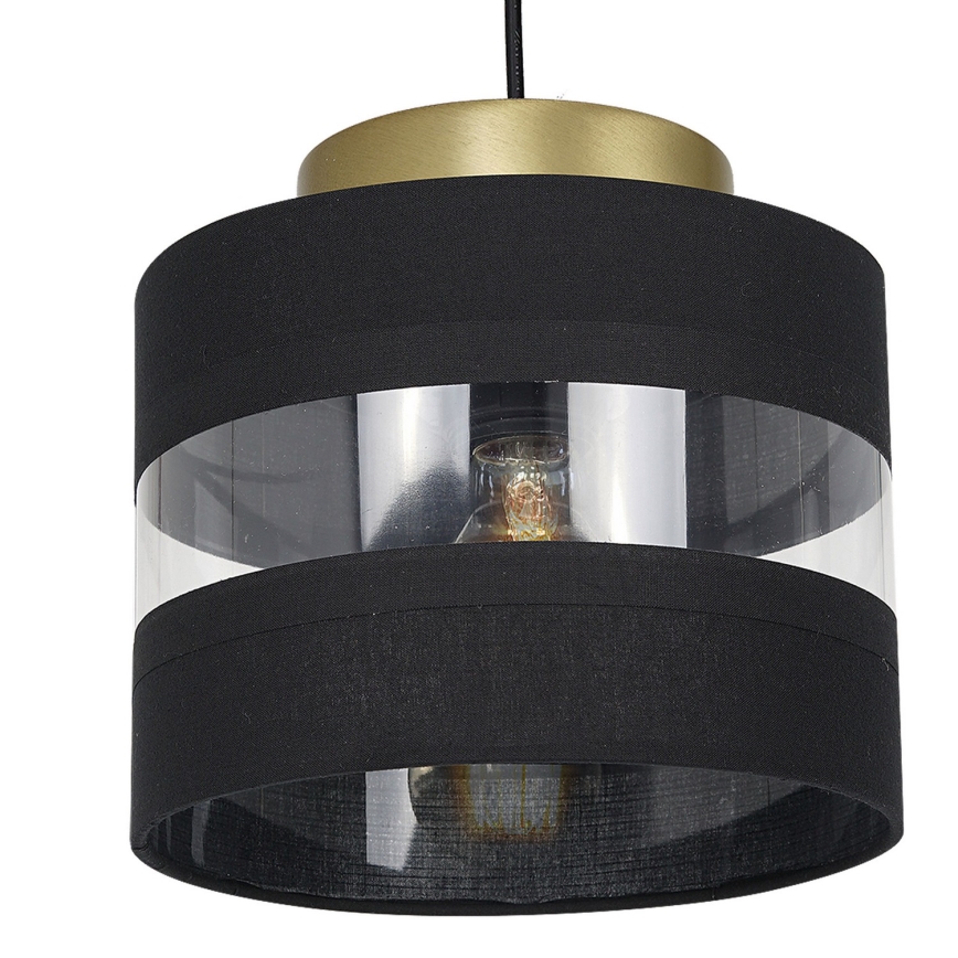 Żyrandol na lince HAVARD 1xE27/60W/230V czarny/mosiądz