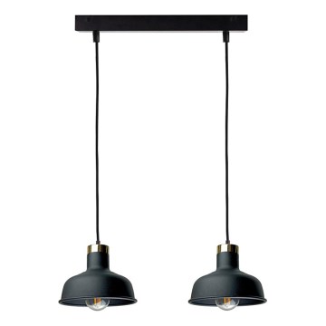 Żyrandol na lince HEBE 2xE27/60W/230V czarny