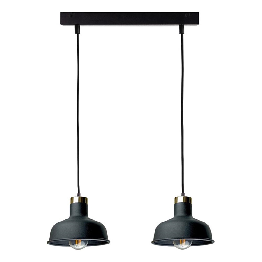 Żyrandol na lince HEBE 2xE27/60W/230V czarny